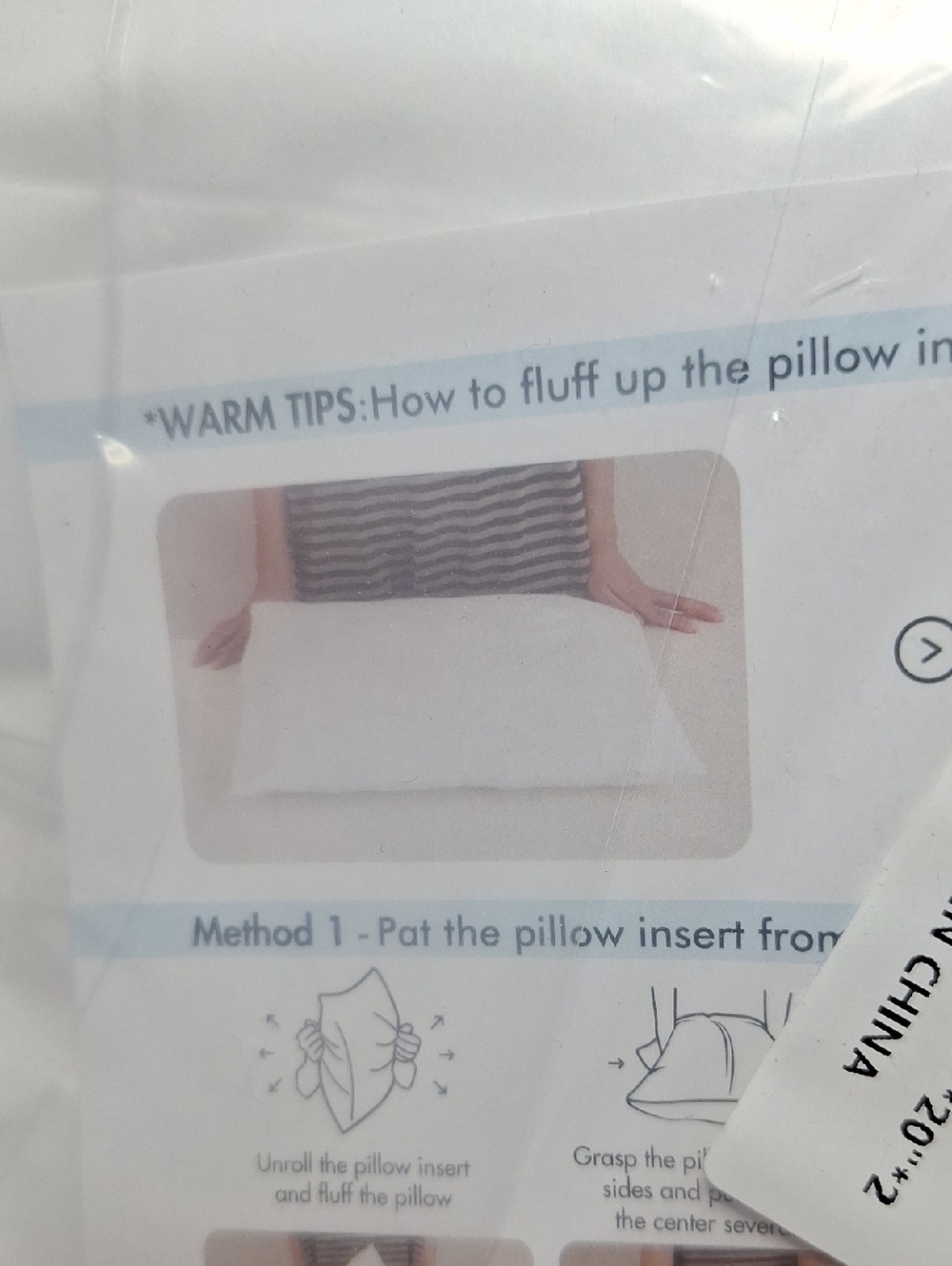 Pillow Inserts Pack of 2 New in Package, 20” x 14” Pillows - Picture 3 of 5